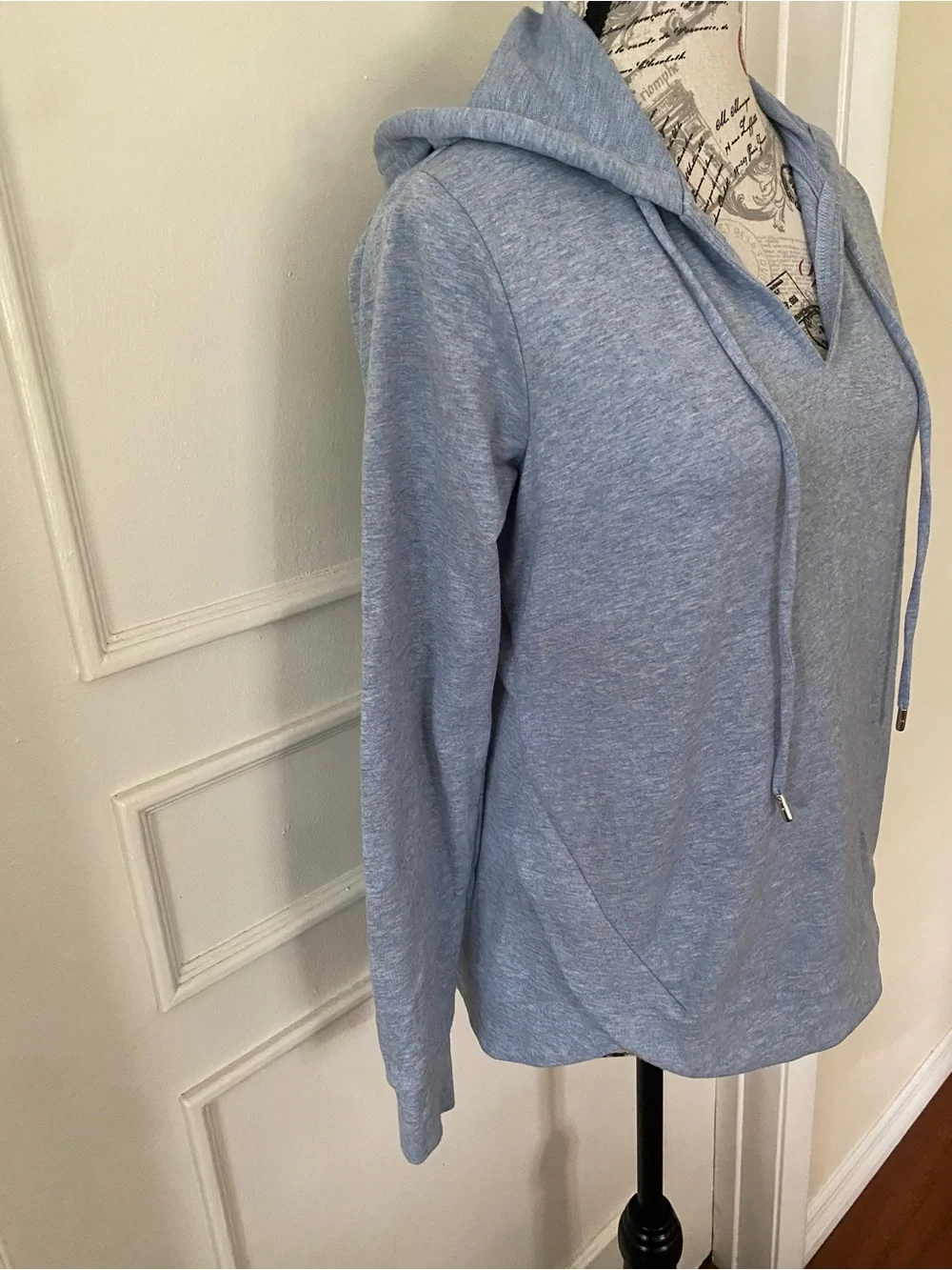 Michael Kors Blue Hooded Pullover Sweatshirt Size Small Soft Stretch